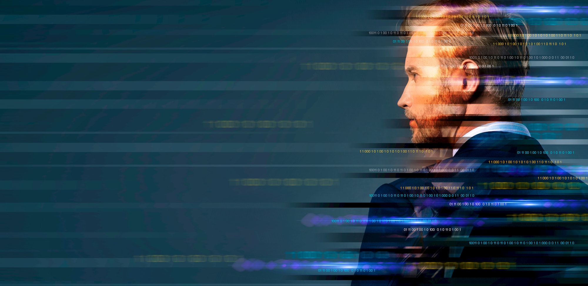 Blurred Disrupted Man