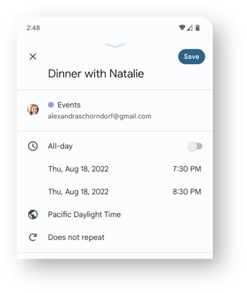 Britannic Branded Messages Calendar Example 2