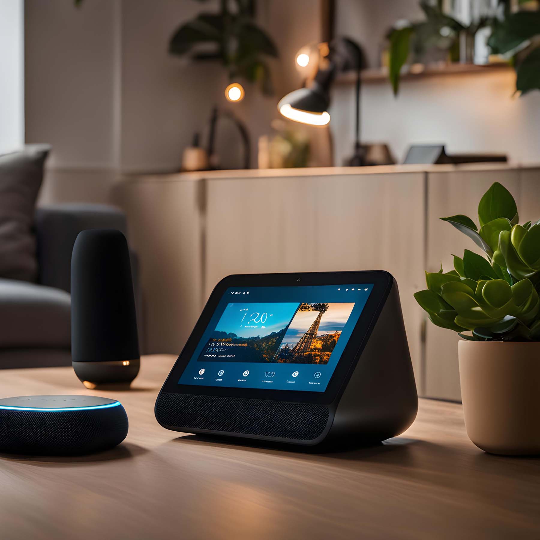 Communication devices sitting on Frontroom table
