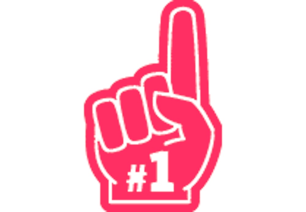 Number 1 foam finger icon