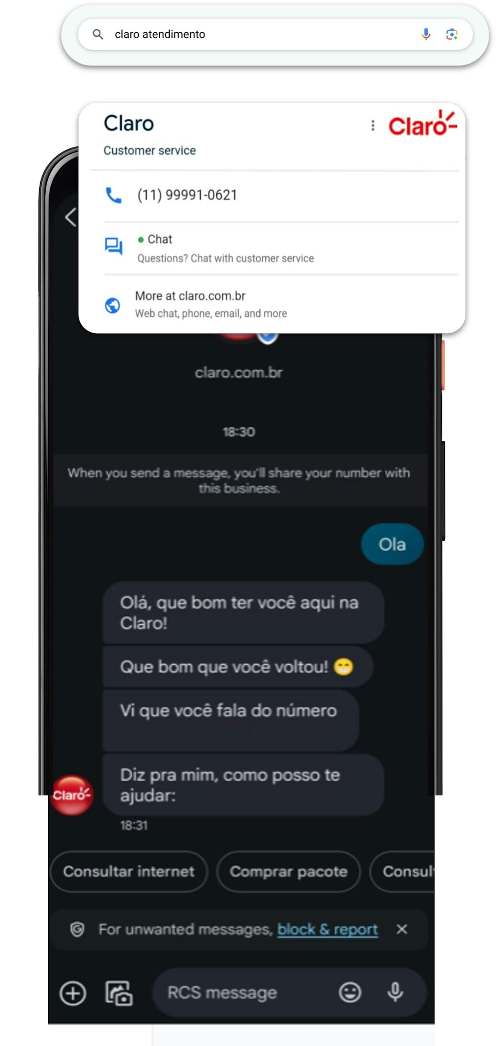 Paying via Google Search