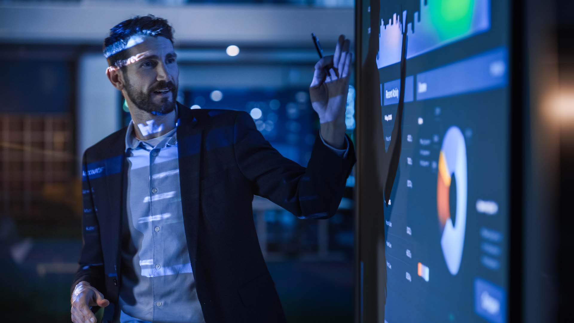 Professional Male Manager giving Presentation