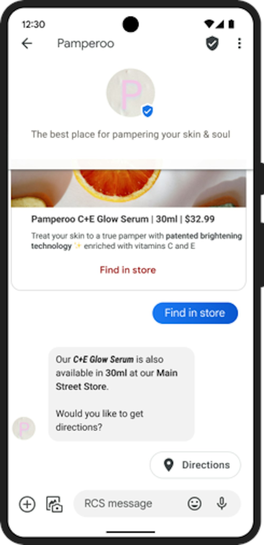Show Location Branded Messages