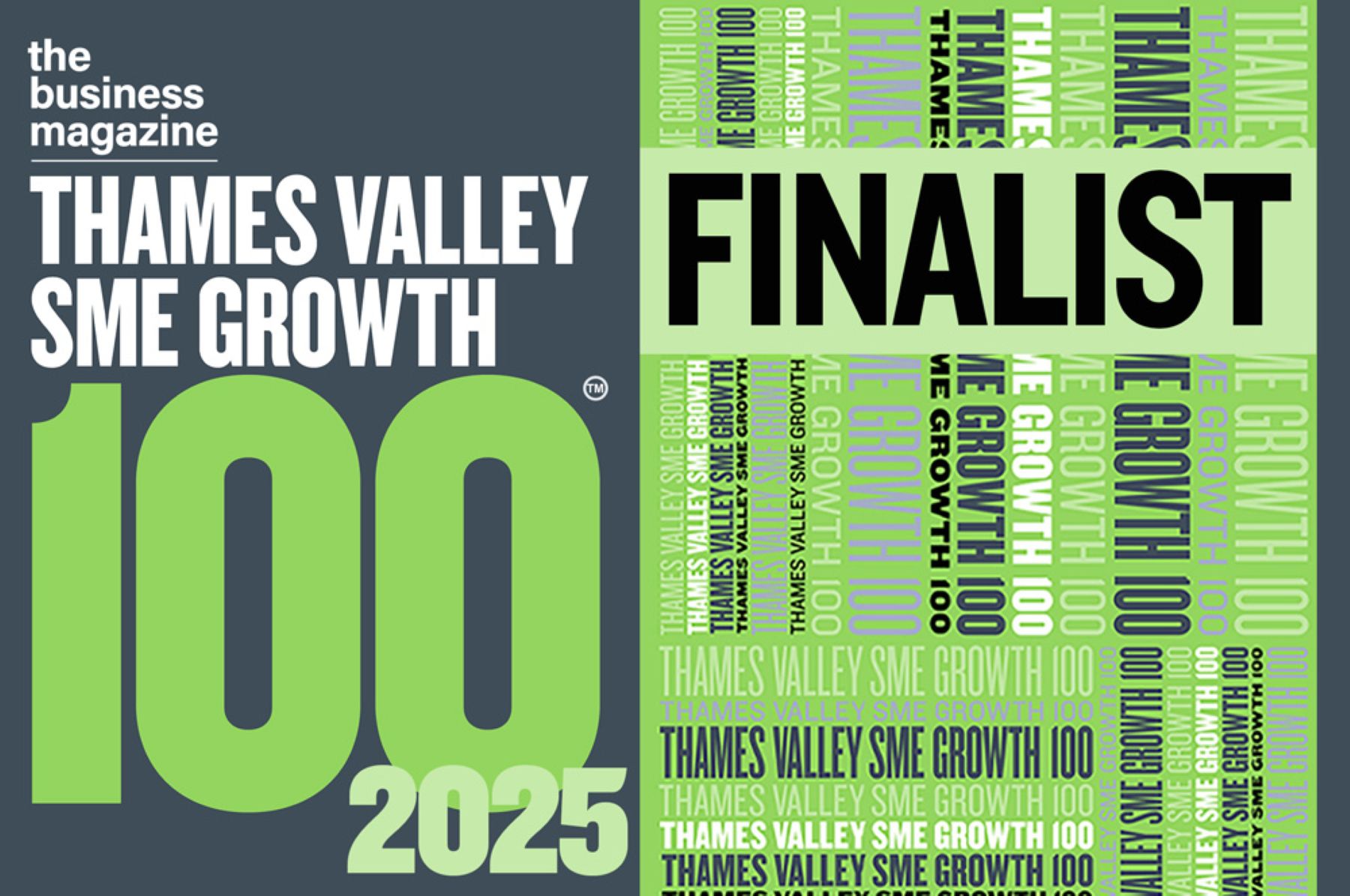 Poster for Thames Valley SME Growth 100 finalists 2025