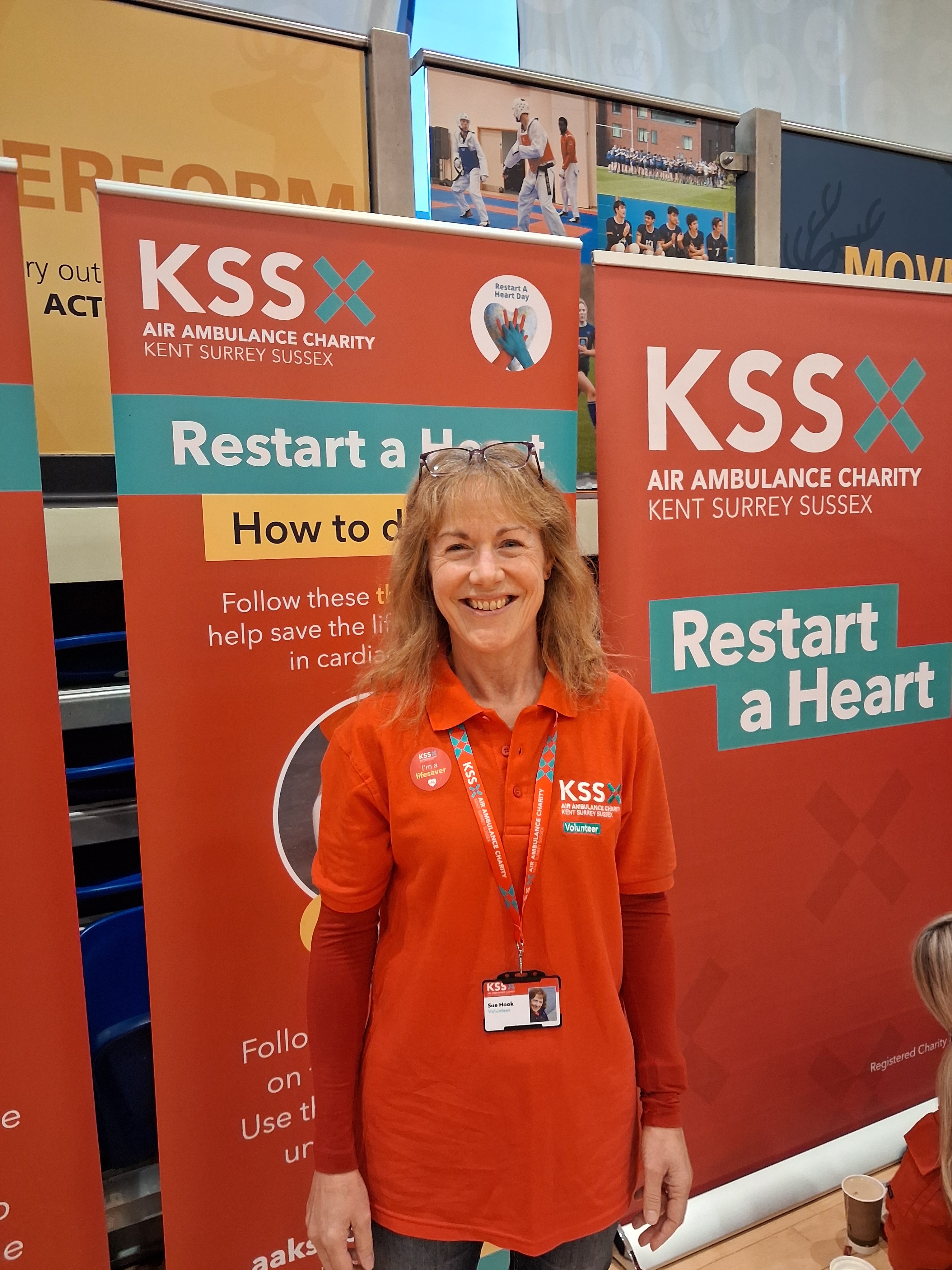 Sue Hook From Britannic Volunteering With Kent, Surrey and Sussex Air Ambulance