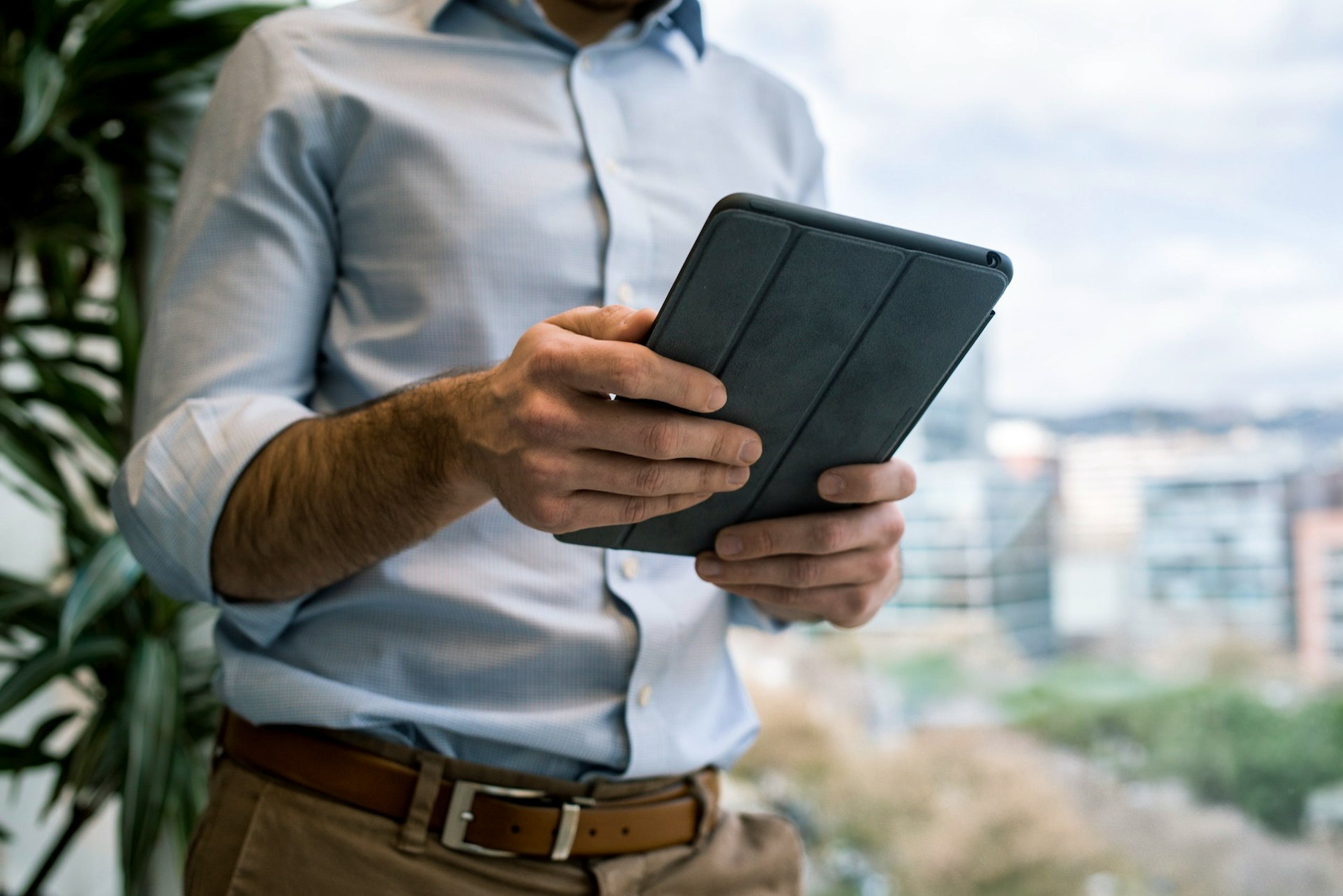 Person using tablet