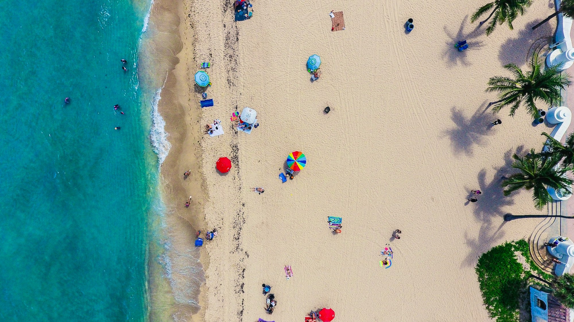 beach aerial view