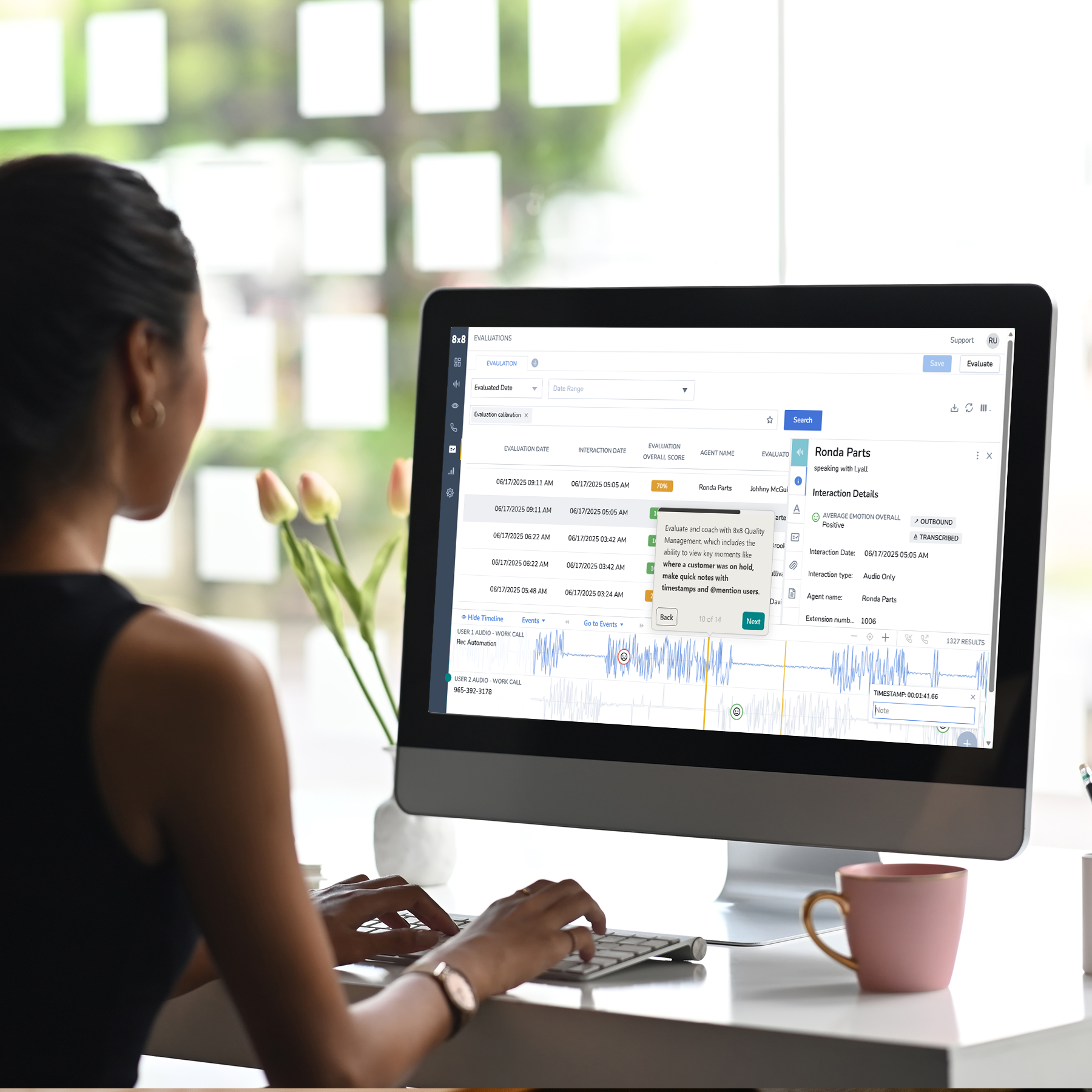8x8 Contact Centre On Laptop