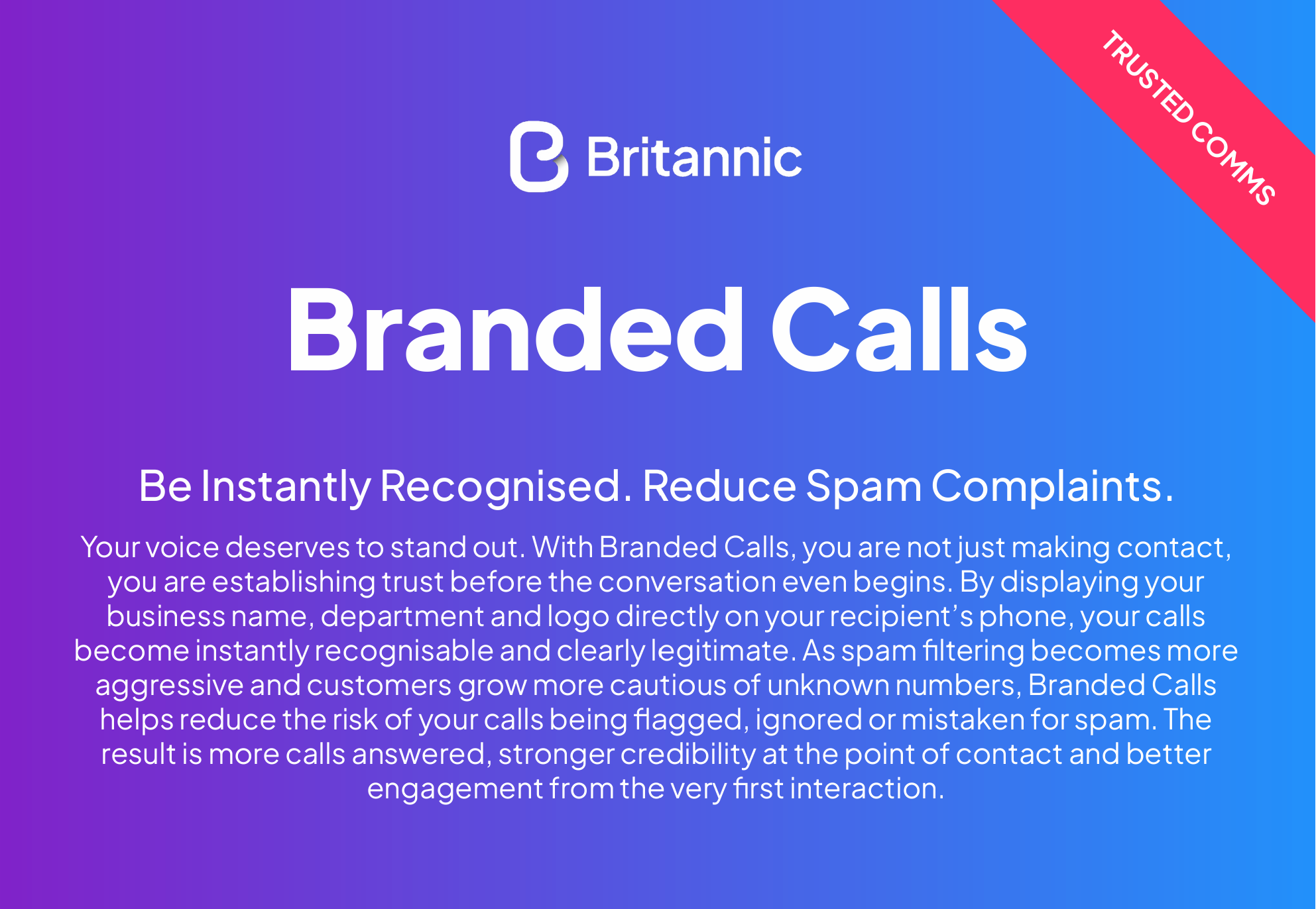 Britannic Branded Calls Product Description