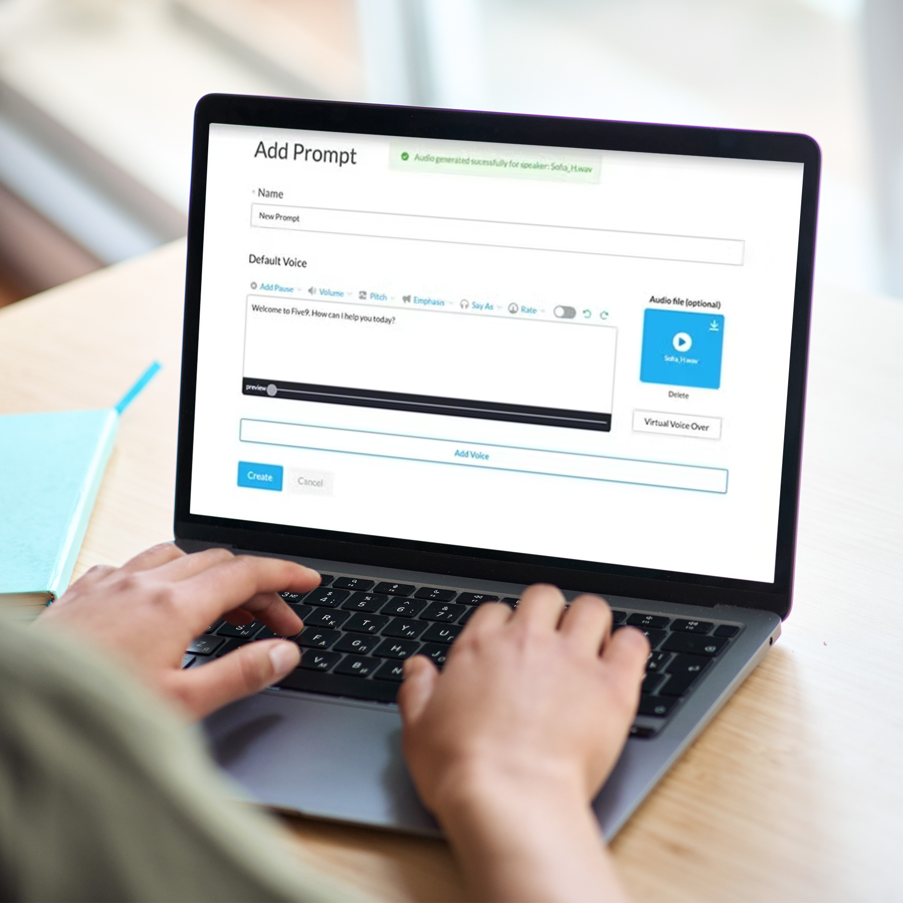 Five9 Intelligent Virtual Agent On Laptop