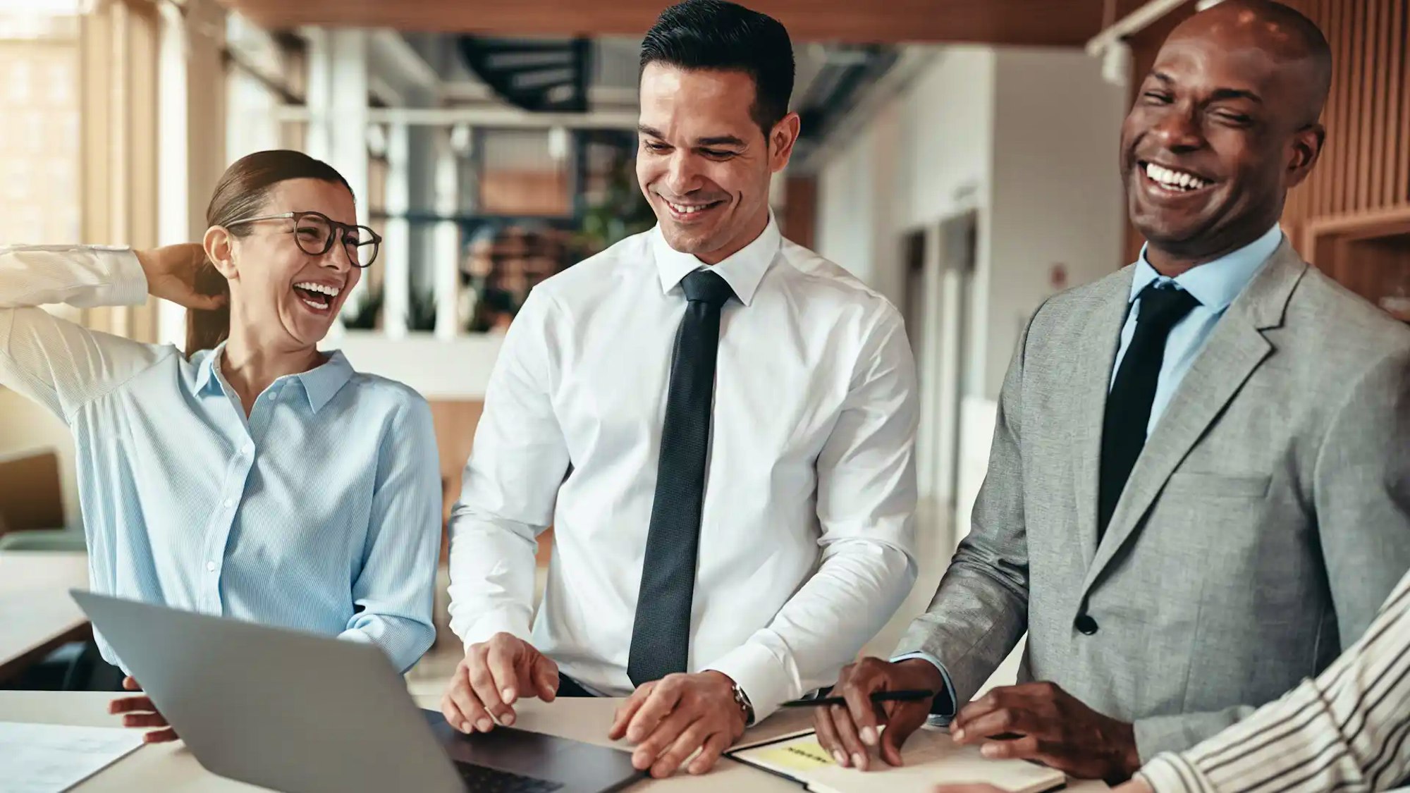 Digital Transformation consultants laughing and smiling