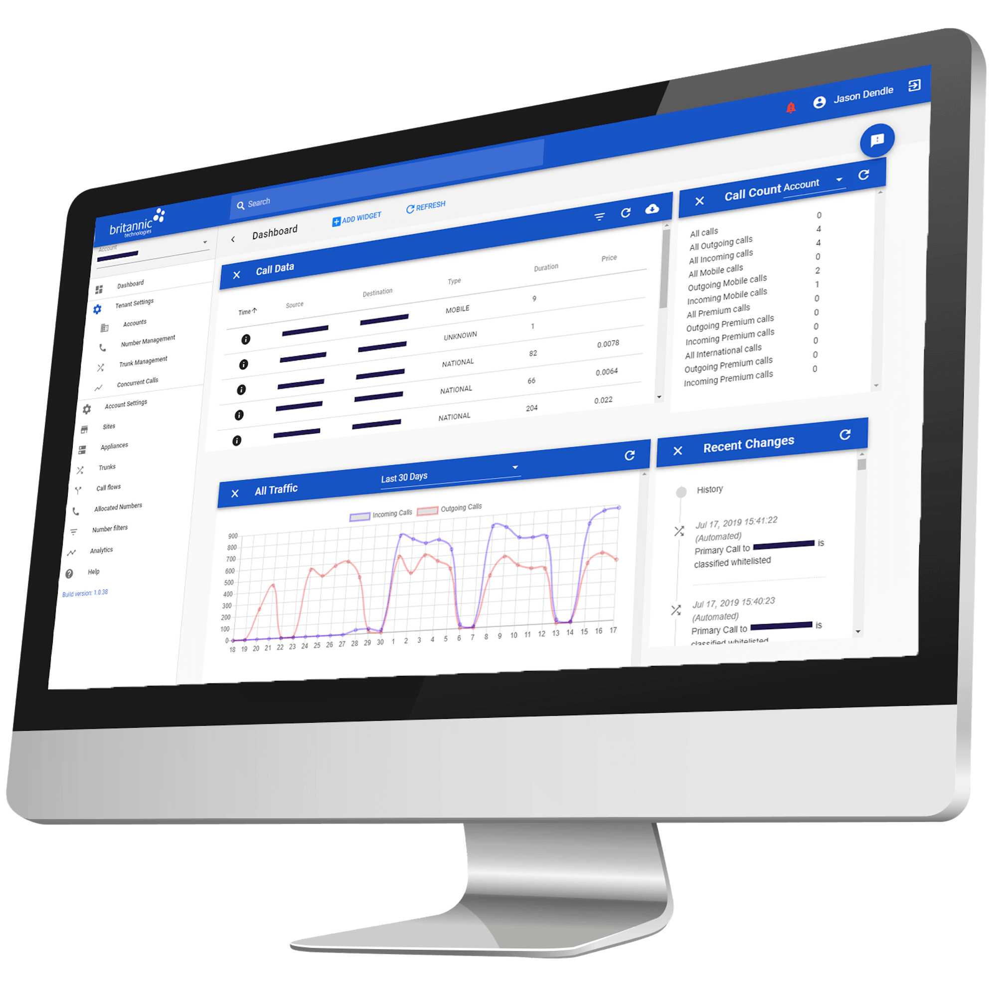 Screenshot of Britannic Netx Portal