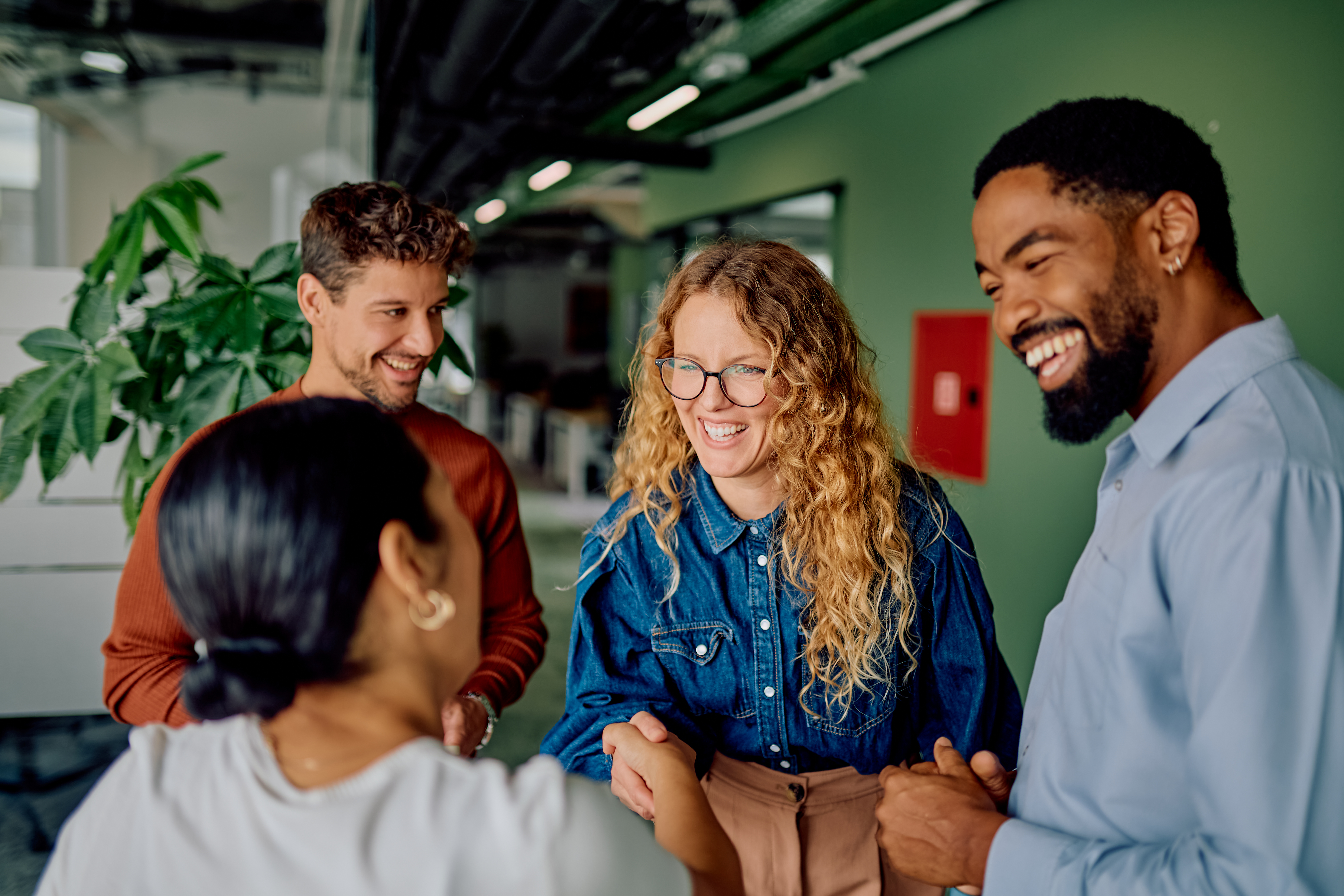 Happy Workers In Office